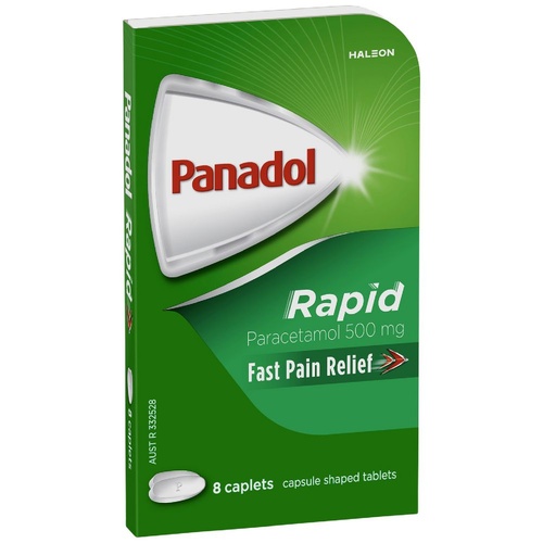 Panadol Rapid Caplet 500mg Handy Pack 8