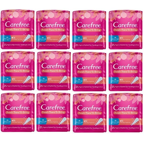 Carefree Barely There Liners G-String 24 Pack [Bulk Buy 12 Units]