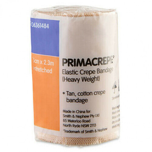 Primacrepe Elastic Crepe Bandage Heavy Tan 7.5cm X 2.3m