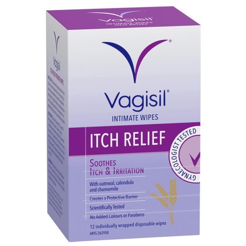 Vagisil Anti-Itch Medicated Wipes 12 Pack