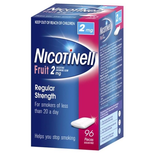 Nicotinell Chewing Gum Fruit 2mg 96 Pack