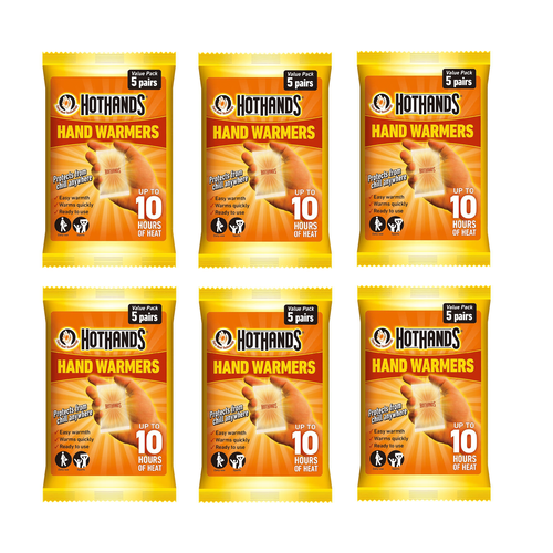 Hot Hands Hand Warmers Value 5 Pack [Bulk Buy 6 Units]