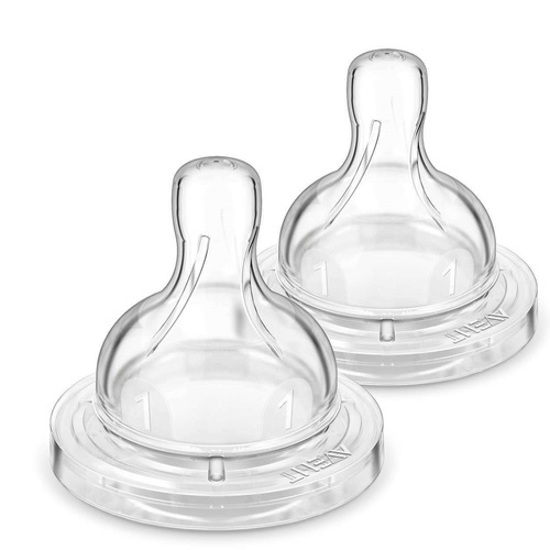 AVENT Teats Silicone 0M+ Newborn Flow Pack 2