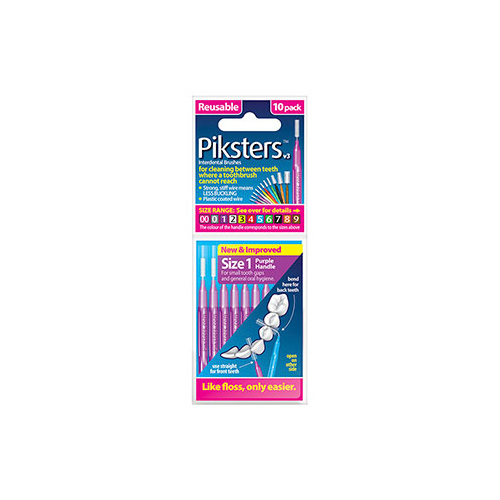 Piksters Size 1 Purple 10 Pack