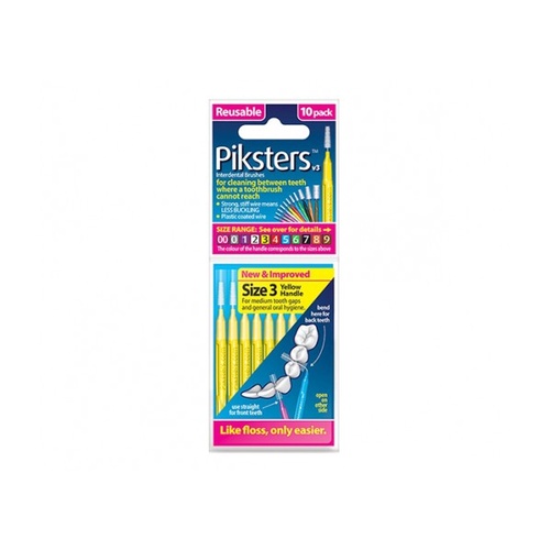 Piksters Size 3 Yellow 10 Pack