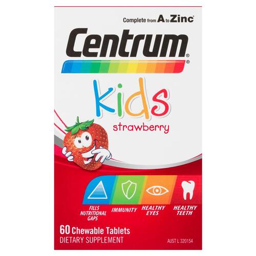 Centrum Kids Multivitamin Strawberry 60 Tablets 