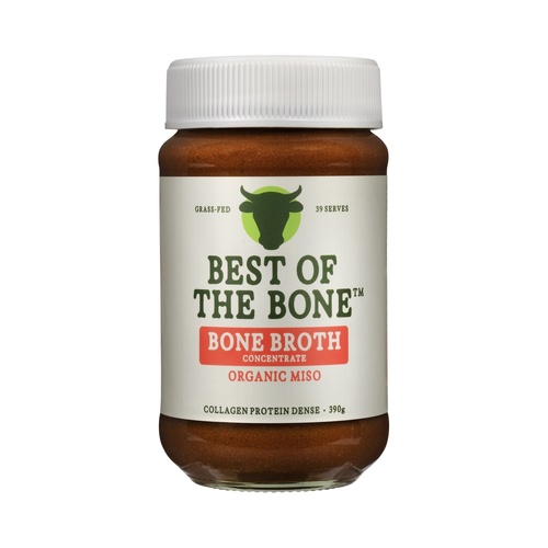 Best Of The Bone Bone Broth Beef Concentrate Organic Miso 390g