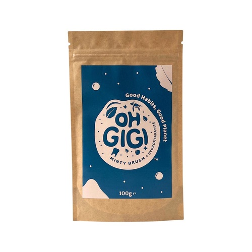 ohGiGi Tooth Powder + Hydroxyapatite Minty Brush Refill 100g