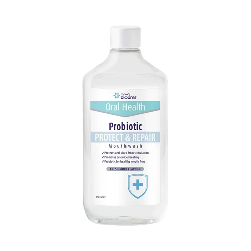 Henry Blooms Oral Health Probiotic Mouthwash Protect Repair Mint 375ml