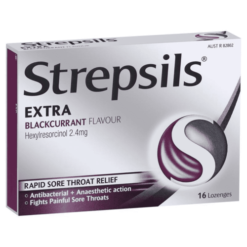 Strepsils Extra Lozenges Blackcurrant 16 Pack