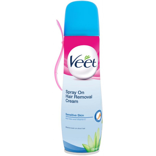 Veet Spray On Hair Removal Cream Sensitive 150ml
