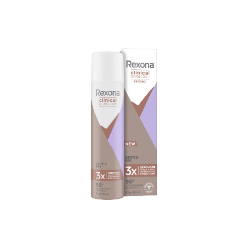 Rexona Clinical Antiperspirant Aerosol Deodorant Gentle Dry 180ml