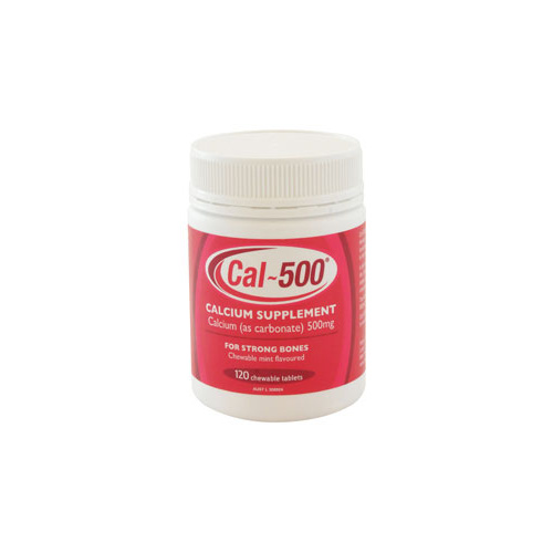 Cal-500 Chewable Calcium 500mg 120 Tablet