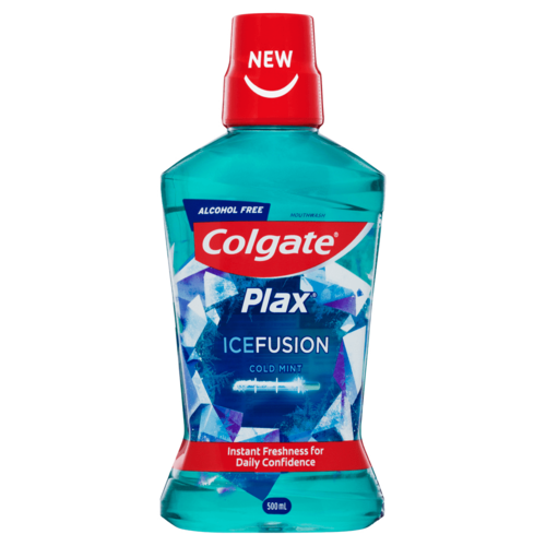 Colgate Plax Ice Fusion Alcohol Free Mouthwash Cold Mint 500ml