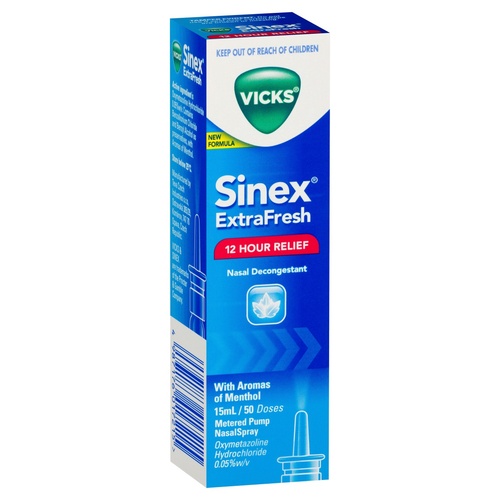 Vicks Sinex Extra Fresh Menthol Nasal Spray 15mL (S2)