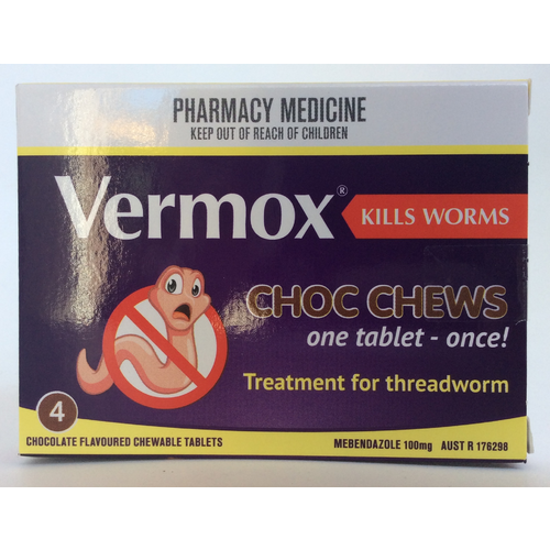 Vermox 4 Chocolate Flavoured Treatments (S2)