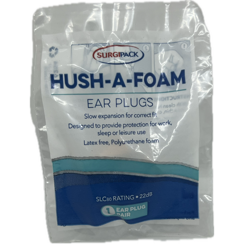 SurgiPack Hush-A-Foam Foam Earplug 1 Pair