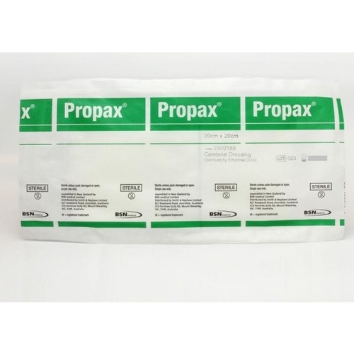 Propax Combine Pad Sterile Dressing 20cm X 20cm Single
