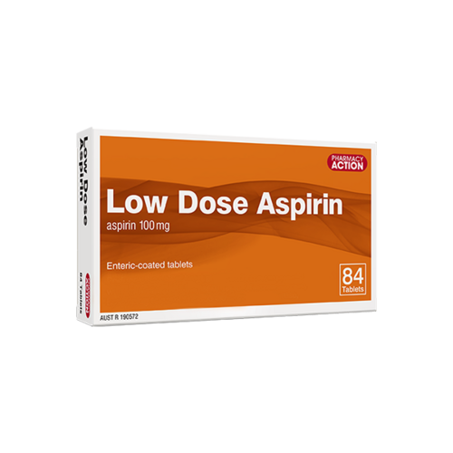 Pharmacy Action Low Dose Aspirin EC 84 Tab