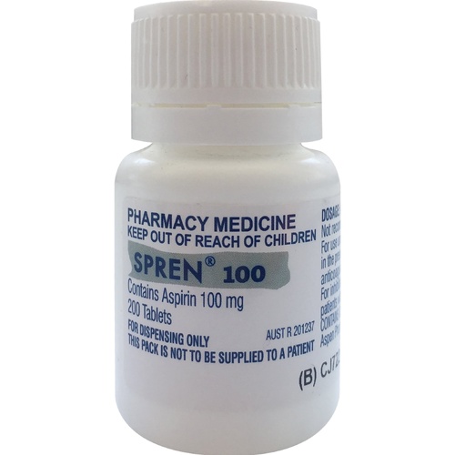 SPREN ASPIRIN 100MG 200 TABLETS