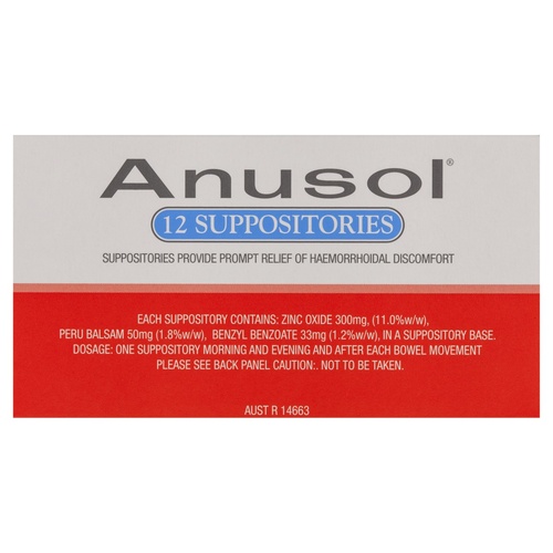 Anusol Suppositories Relief 12