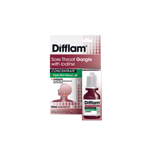 Difflam Sore Throat Gargle with Iodine Concentrate 15mL