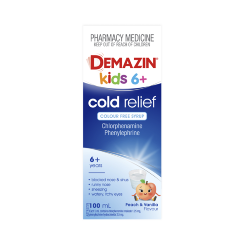 Demazin Cold Relief Clear Syrup 6 Years+ 200mL (S2)