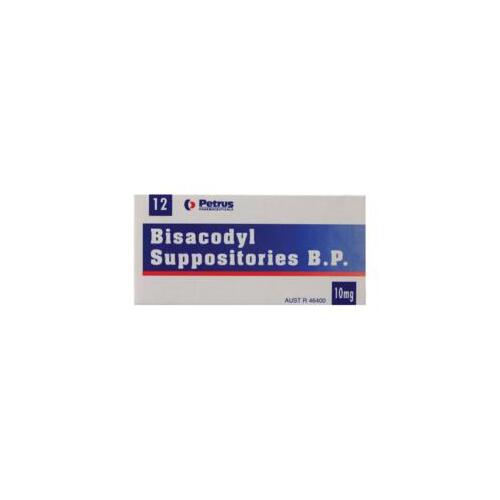 Bisacodyl BP 10mg Suppositories 12 Pack