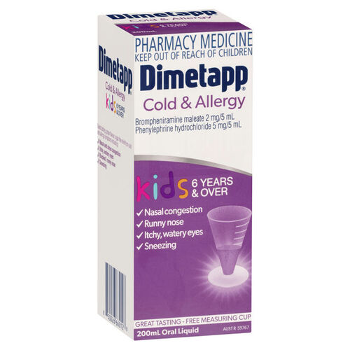 Dimetapp Elixir Sugar Free 6 Years+ 200mL (S2)
