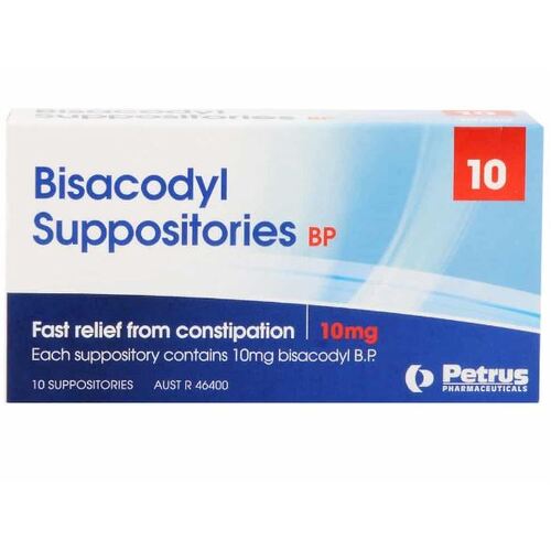 Bisacodyl BP 10mg 10 Suppositories