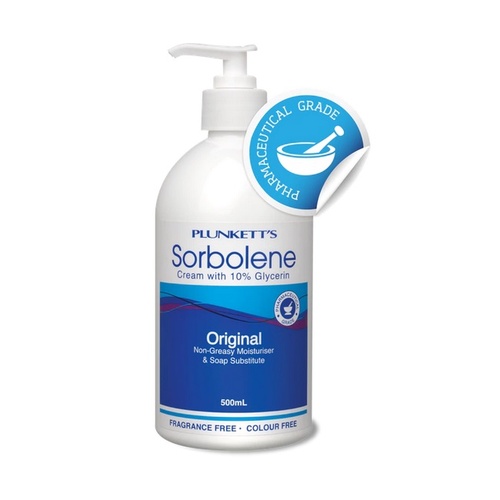 Plunkett's Sorbolene Cream with 10% Glycerin Original Pump 500mL