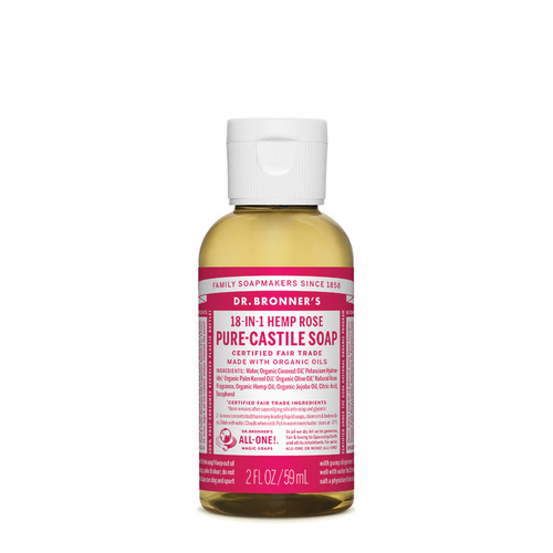 Dr. Bronner's Pure-Castile Soap Liquid (Hemp 18-in-1) Rose 59ml