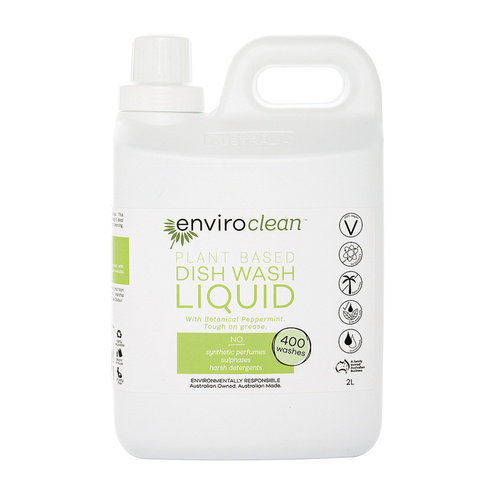 EnviroClean Plant Based Dish Wash Liquid (botanical peppermint) Liquid 2L