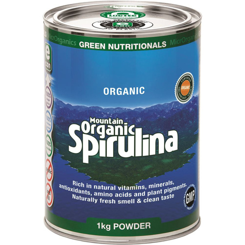 MicrOrganics Green Nutritionals Mountain Organic Spirulina 1kg Powder