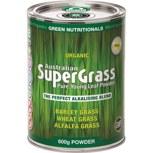 MicrOrganics Green Nutritionals Organic Australian SuperGrass 600g Powder