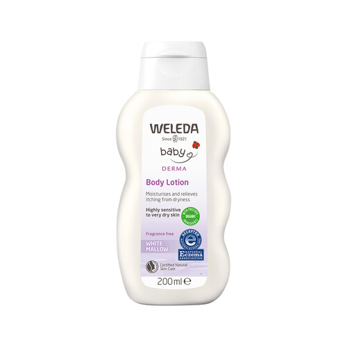 Weleda Baby Derma Organic Body Lotion White Mallow (Fragrance Free) 200ml