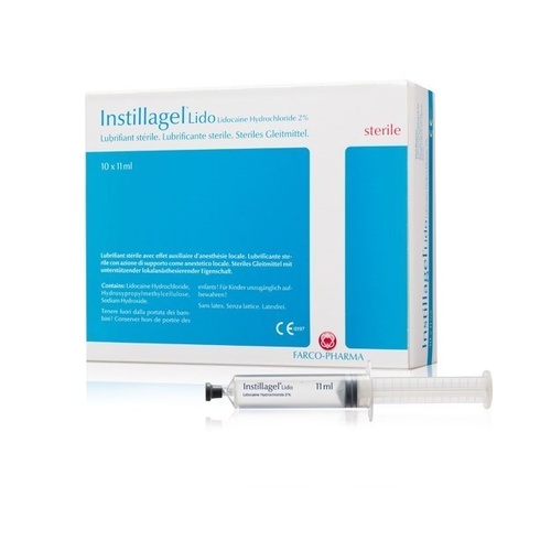 Instillagel Lido - Lignocaine 2% Gel Sterile Prefilled Syringe 11ml Box of 10