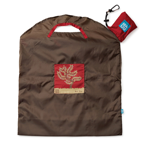 Onya Reusable Shopping Bag Olive Red Tree Large