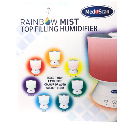 MedeScan Rainbow Mist Top Filling Humidifier