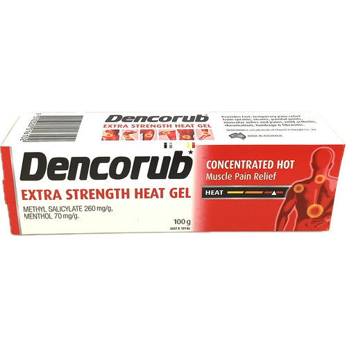 Dencorub Extra Strength Heat Rub Gel 100g
