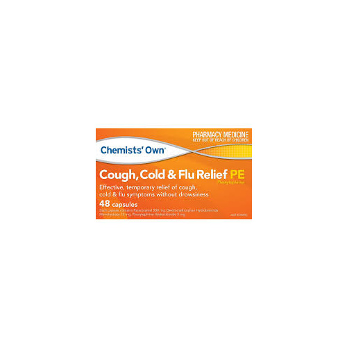 Chemists' Own Cough, Cold & Flu Relief PE 48 Capsules (S2)