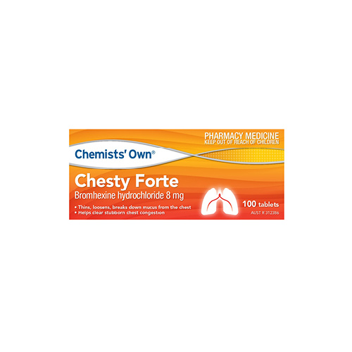 Chemists' Own Chesty Forte 8mg 100 Tablets (S2)