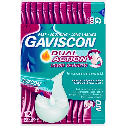 Gaviscon Liquid Dual Action Sachets 12 x 10ml