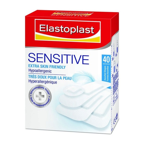 Elastoplast Sensitive Hypoallergenic Assorted Plaster 40 Strips
