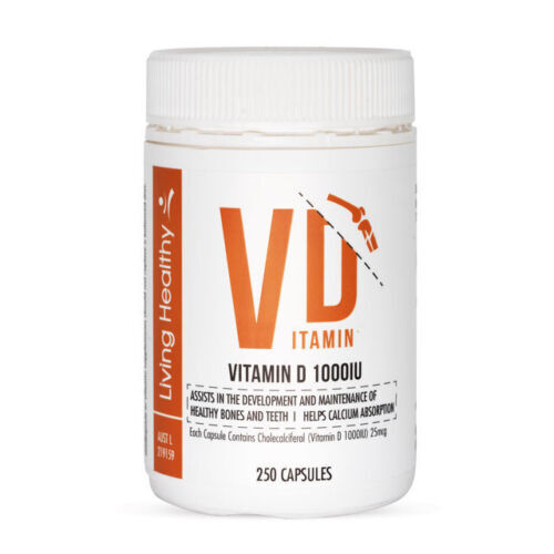 Living Healthy Vitamin D3 1000IU 250 Capsules