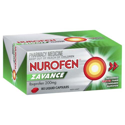 Nurofen Zavance 200mg Liquid Caps 80  (S2)