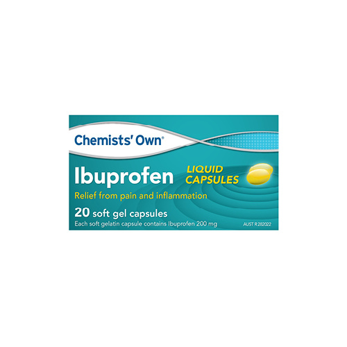 Chemists Own Ibuprofen Liquid Capsules 200mg 20 Capsules