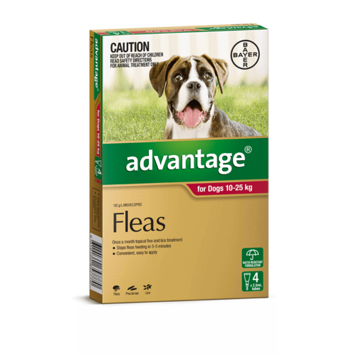 Advantage Flea Treatment For Dogs 10-25kg 4 Pack (S5)