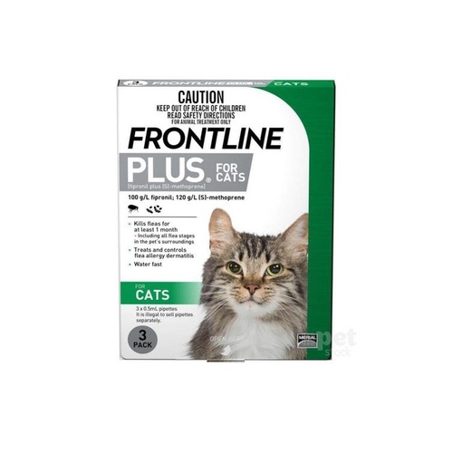 Frontline Plus Cat Green 3 Pack (S5)