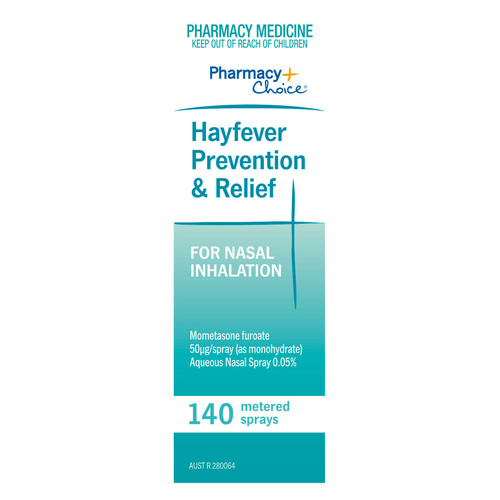 Pharmacy Choice Hayfever Prevention & Relief Nasal 140 Doses (S2)
